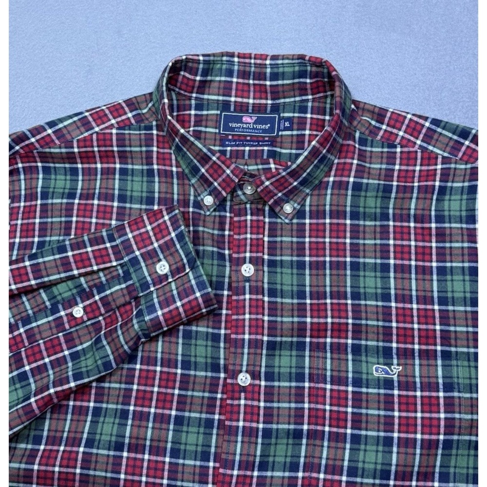 Vineyard Vines Performance Shirt Mens XL Slim Fit Tucker Brushed Normcore